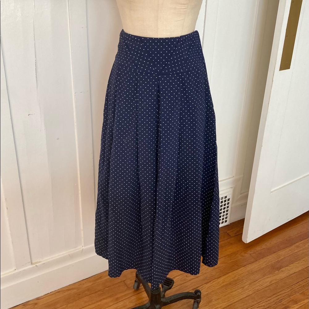 Principles navy polka dot skirt